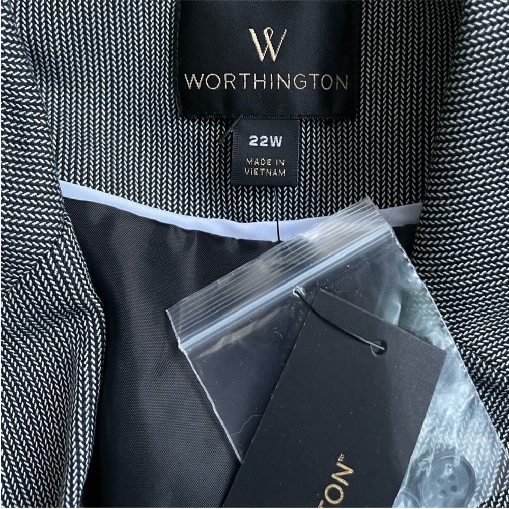 Worthington- chevron patterned blazer jacket - Picture 4 of 5